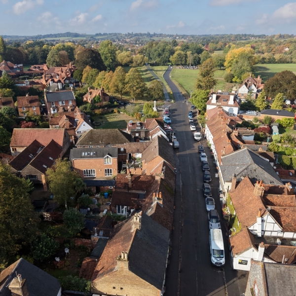 historic-cookham-high-street-aerial-view